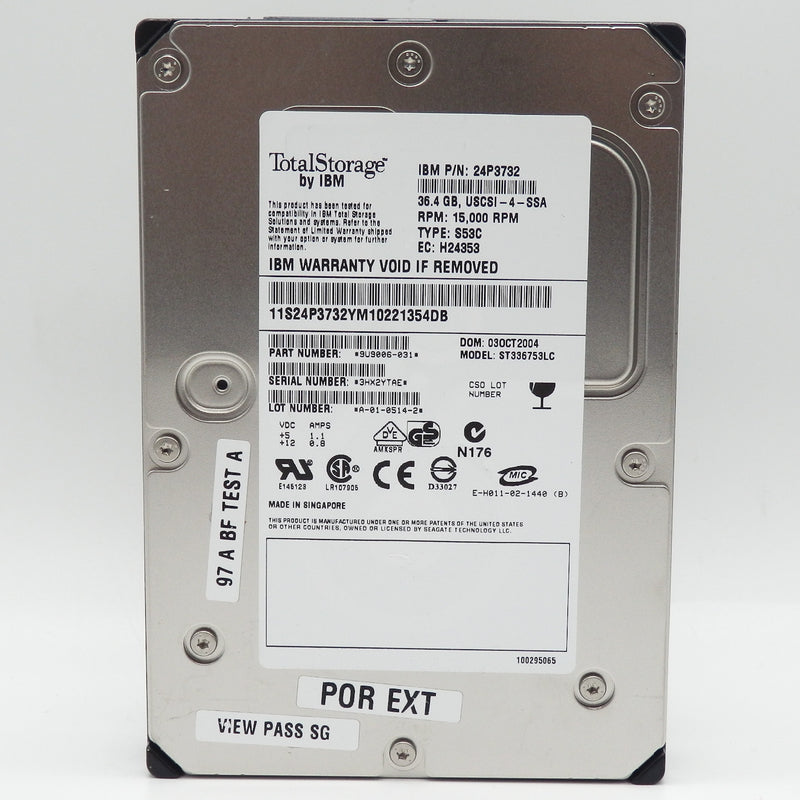 IBM 24P3732 Seagate ST336753LC 36GB U320 SSA 15K SCSI Hard Drive