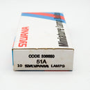 10 Pack of Sylvania 33665-0 51A Miniature Switchboard Lamps