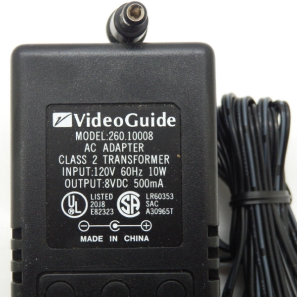 Video Guide 8 Volt 500mA Power Supply Model:260.10008