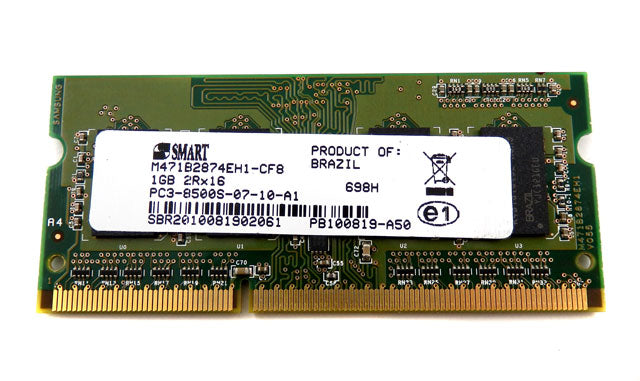 Smart 1GB DDR3 PC3-8500 SODIMM Memory Module M471B2874EH1-CF8