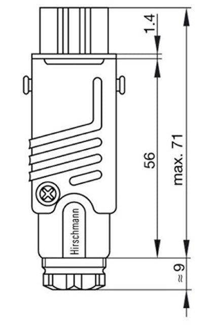 Hirschmann 932 140-106 STAK 3 N Cable Socket