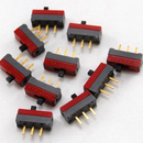 10 Pack of NKK Slide Switches ON-ON .1A TOP ACTUR .1" X .1" PC Spacing SS12SDP4