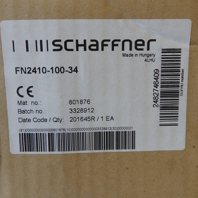 Schaffner FN 2410 Series 100A Chassis Single-Stage EMC/RFI Filter FN2410-100-34