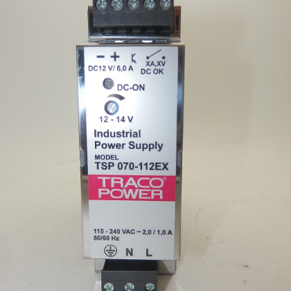 Traco Power AC/DC DIN Rail Industrial Power Supply TSP 070-112 EX