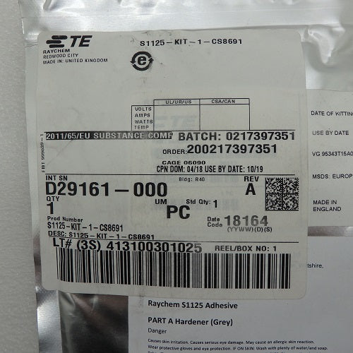TE Connectivity S1125-KIT-1-CS8691 Heat Resistant Epoxy Kit D29161-000