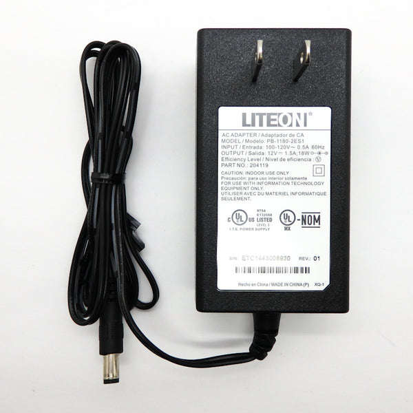 Liteon 12V 1.5A 18W AC Adapter Single LITEON PB-1180-2ES1 204119