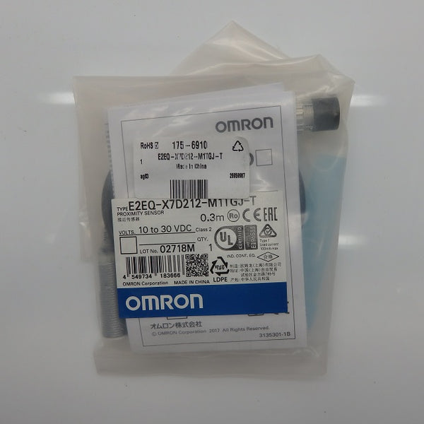 Omron 7mm 0.3m M12x1 Magnetic Proximity Sensor E2EQ-X7D212-M1TGJ-T 0.3M