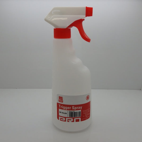 RS Pro Trigger Spray Pump Dispenser 20.29 oz (600ml) Capacity Plastic Clear 779-318