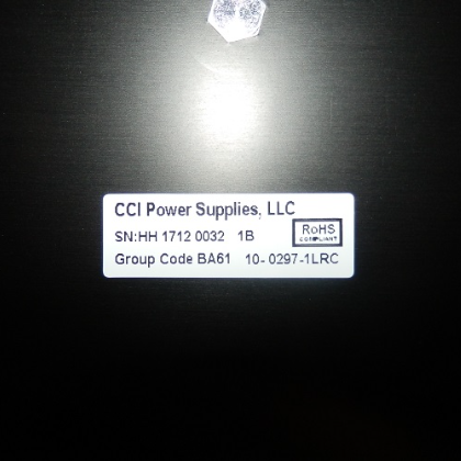CCI Power Supply 10-0297-1LRC 21.9663.1901