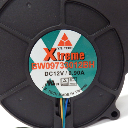 Y.S Tech Xtreme 12V 0.90A 3 Wire Ball Bearing Fan BW09733012BH