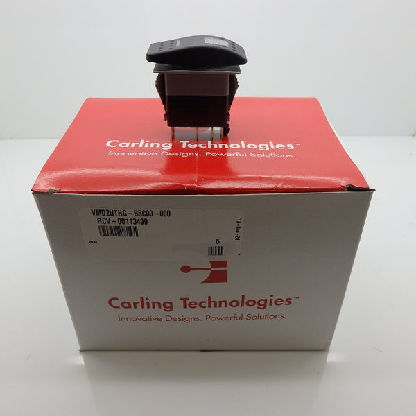 Carling Technologies V-Series Contura Sealed Rocker Switch VMD2UTHG-B5C00-000