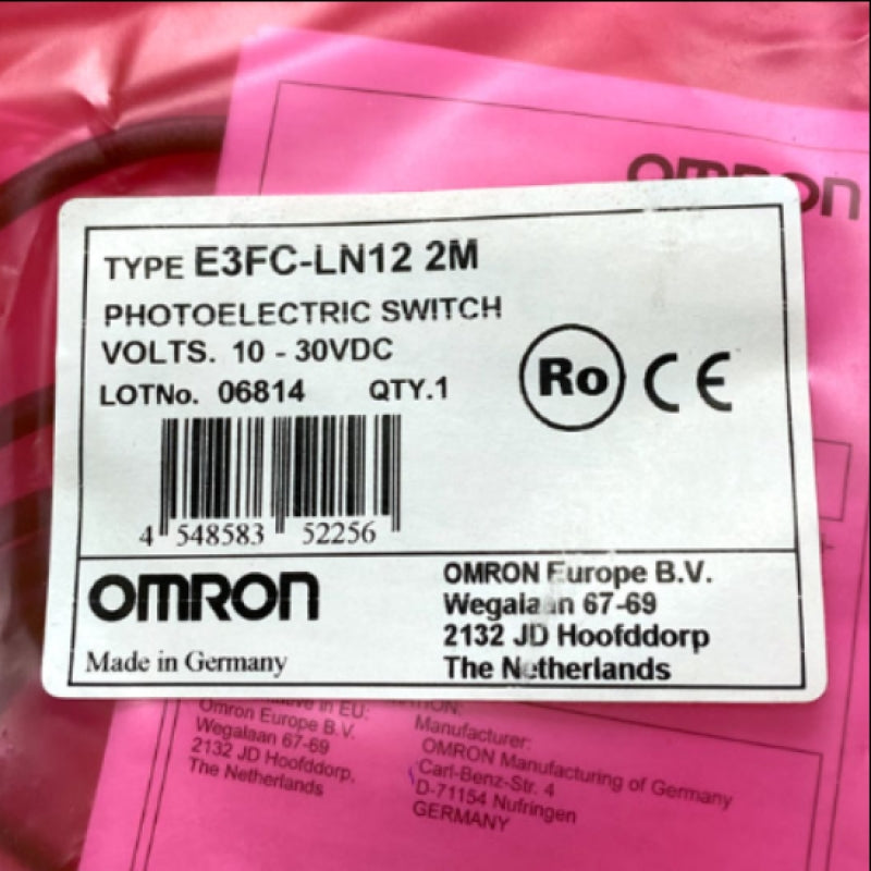 Omron 2m 6ft Compact Photoelectric Sensor E3FC-LN12 2M