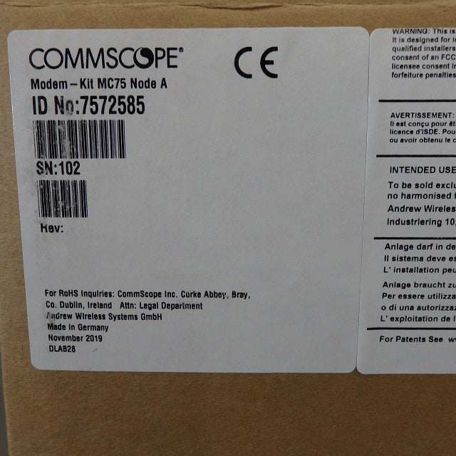 Commscope Modem And Router CommScope NODE A Modem for GSM Systems 7572585 – Primelec