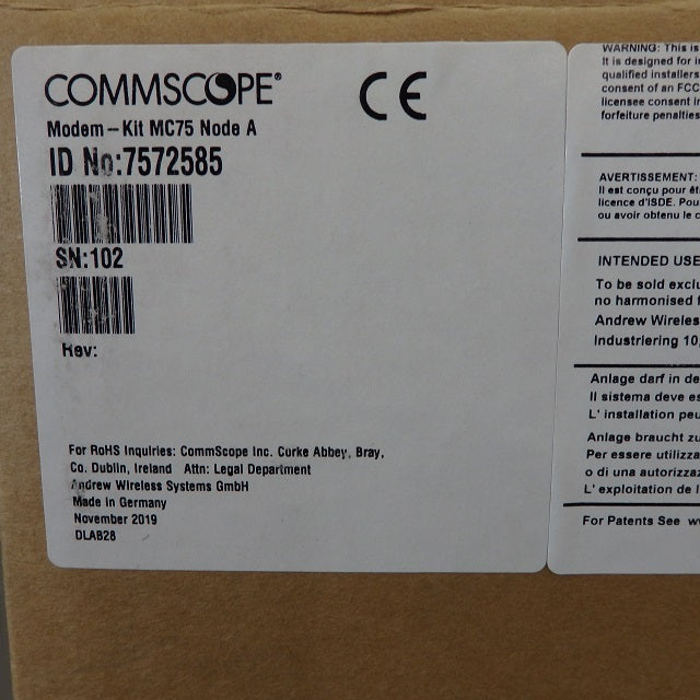 CommScope NODE A Modem for GSM Systems 7572585