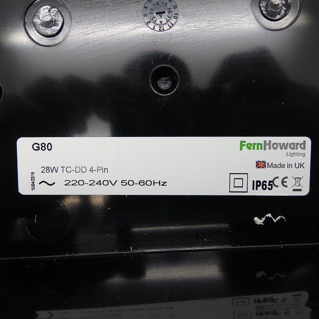 FernHoward Lighting 28W 240VAC IP65 Prismatic Fluorescent Light Bulkhead 7194988