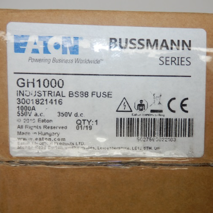 Eaton Bussmann Series 1000A 550V Bolted Tag Fuse GH1000