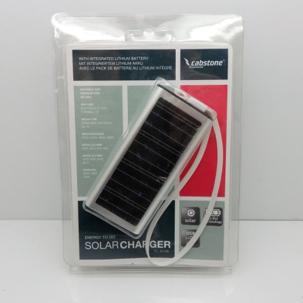 Cabstone Energy-To-Go Solar Charger w/ Integrated Lithium Battery SC 42166
