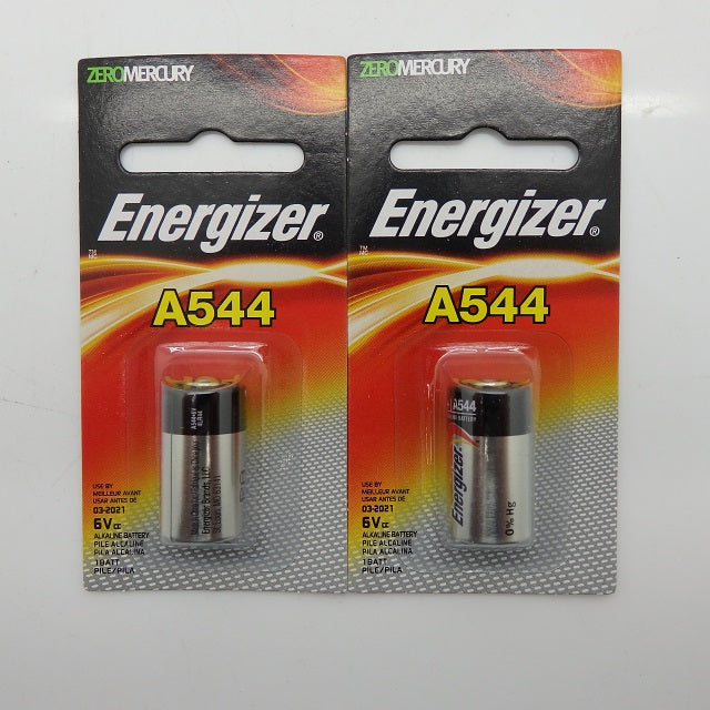 Lot of 2 Energizer 6V A544 Zero Mercury Alkaline Batteries A544BPZ