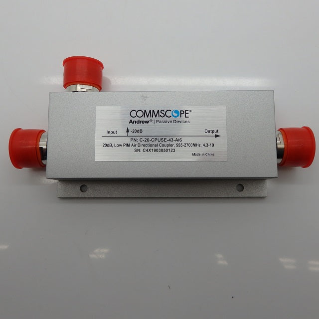 CommScope 20dB 555-2700MHz Low PIM Air Directional Coupler C-20-CPUSE-43-AI6