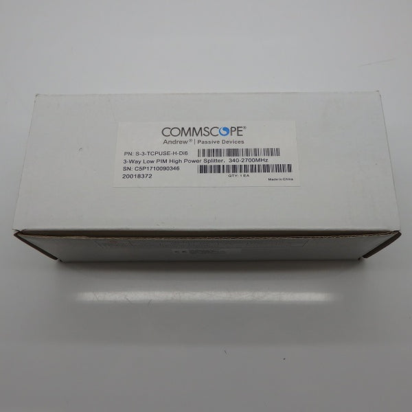 CommScope 340-2700MHz 3-Way Low PIM High Power Splitter S-3-TCPUSE-H-Di6