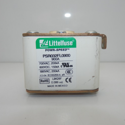Littelfuse POWR-SPEED Size 32 Flush Metric 900A Square Body Fuse PSR032FL0900