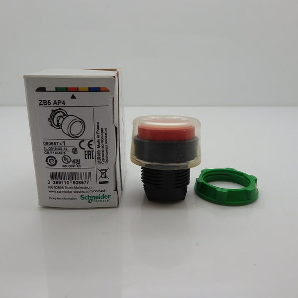 Schneider Electric Red 22mm Momentary Pushbutton Head Extended w/ Boot ZB5AP4