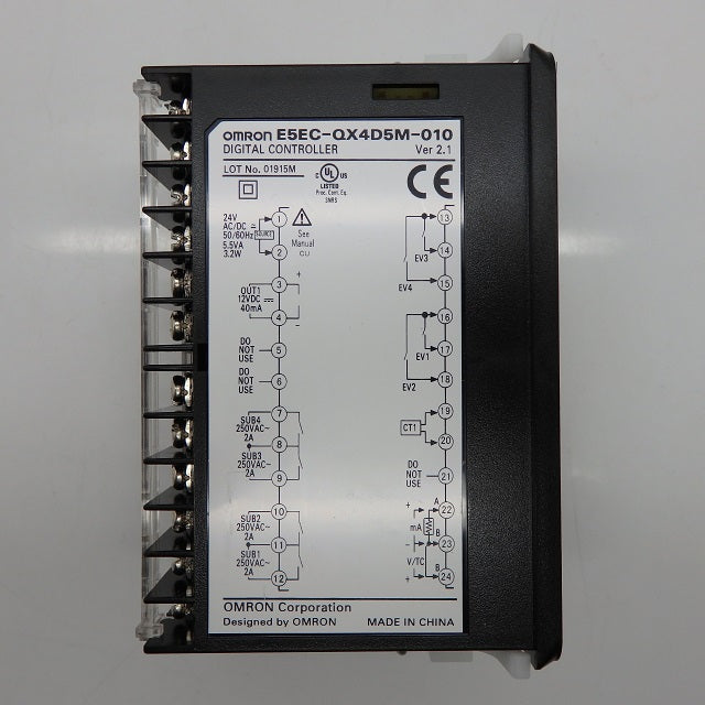 Omron 1/8 DIN Multi-Range Digital Temperature Controller E5EC-QX4D5M-01