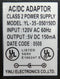 Yinli Electronics YL-35-050150D AC/DC 120V Class 2 5 Volt Adapter