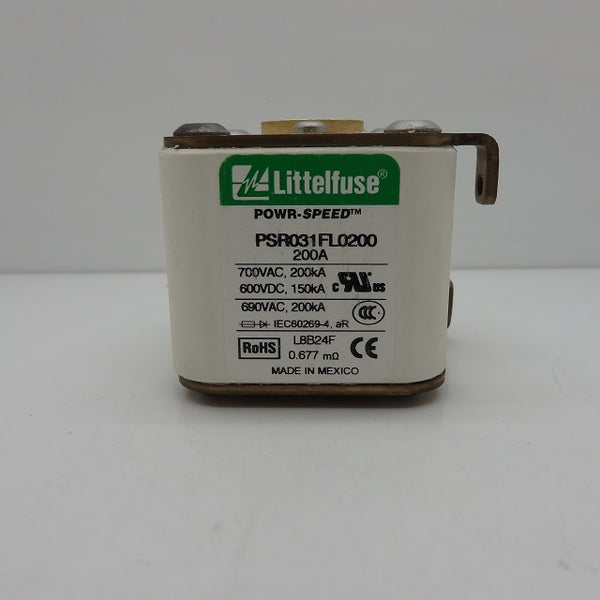 Littelfuse POWR-SPEED Size 31 Flush Metric 200A Square Body Fuse PSR031FL0200