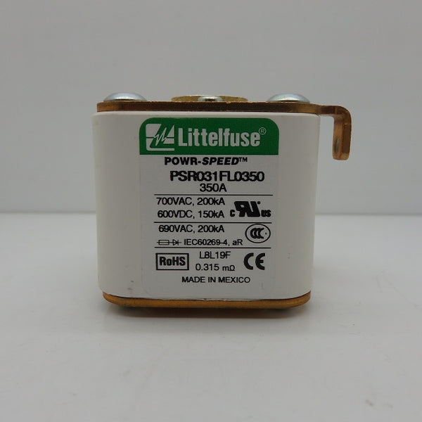 Littelfuse POWR-SPEED Size 31 Flush Metric 350A Square Body Fuse PSR031FL0350