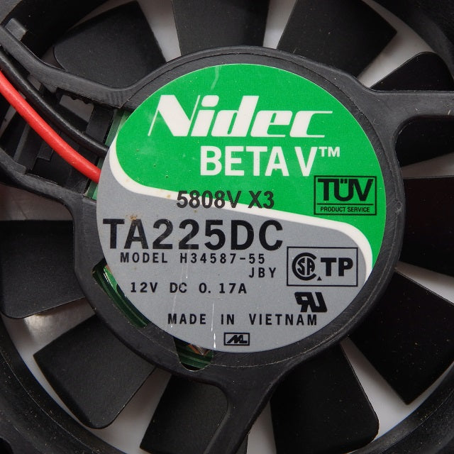 Nidec BETA V TA225DC 12VDC 0.17A 60x60x15mm 2-Wire Cooling Fan H34587-55