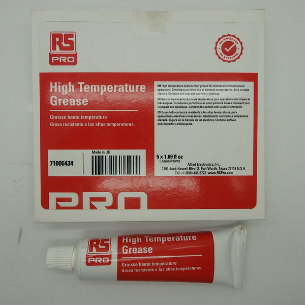 5 Pack of RS Pro 1.69 fl oz High Temperature Grease Tubes 71006434
