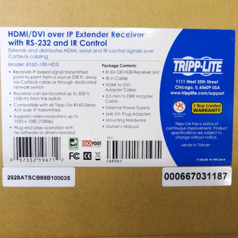 Tripp-Lite HDMI/DVI Over IP Matrix Kit - 2 Sources to 2 Displays B160-202-HDSI