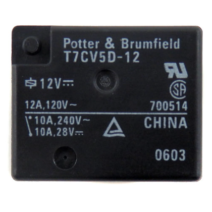 Potter & Brumfield SPDT 10A 12VDC 400 Ohm Power Relay T7CV5D-12