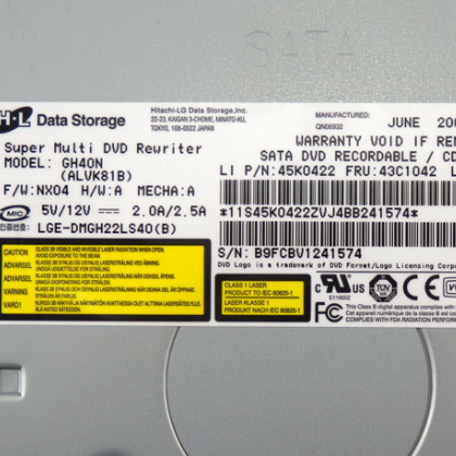 IBM Lenovo G40N 16X SATA Internal Multi DVD Rewriter FRU 43C1042