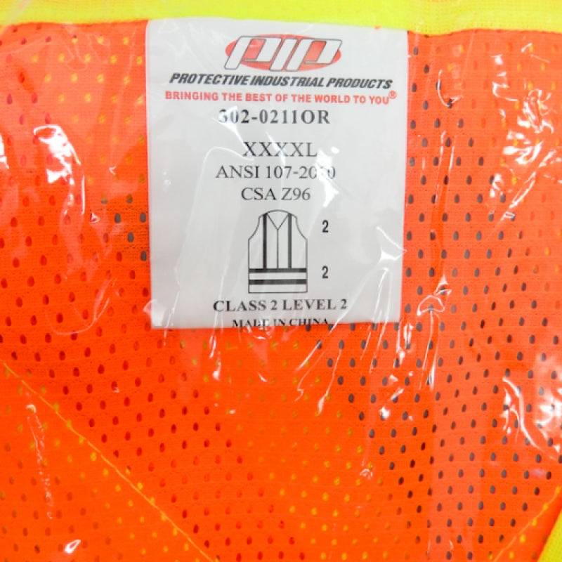 Protective Industrial Products Two Tone Z96 Mesh Breakaway Vest 302-0211-OR/4X