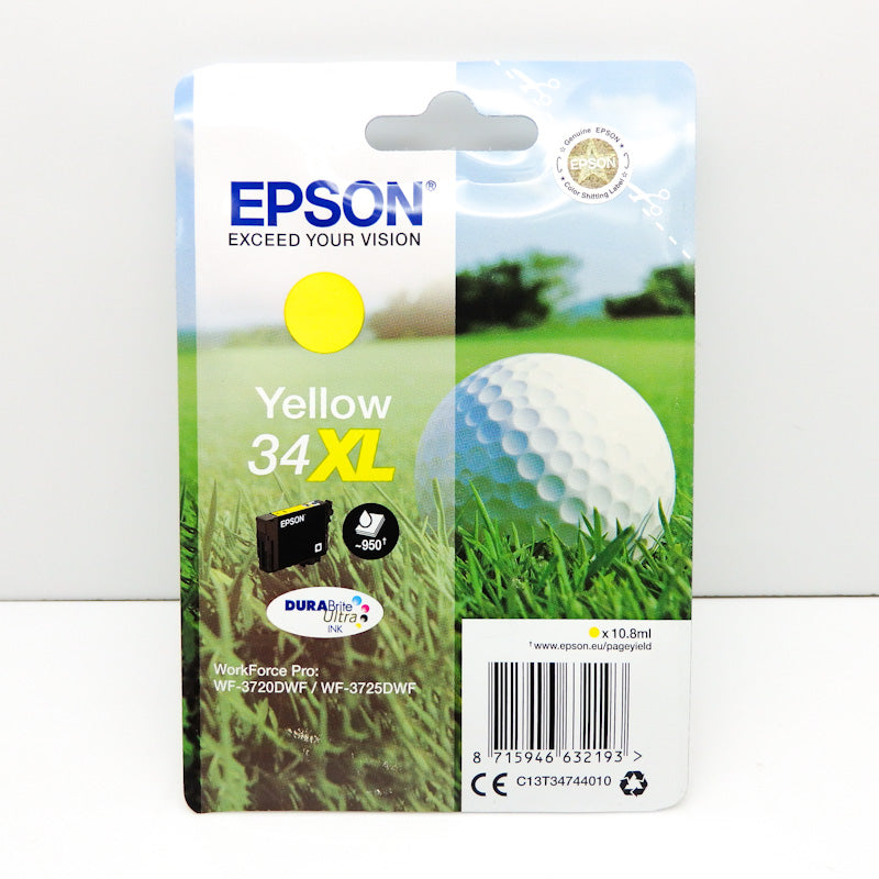Epson Yellow 34XL DURABrite Ultra Ink Cartridge For WF-3720DWF / WF-3725DWF