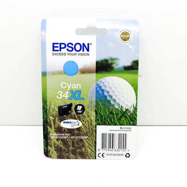 Epson Blue 34XL DURABrite Ultra Ink Cartridge For WF-3720DWF / WF-3725DWF