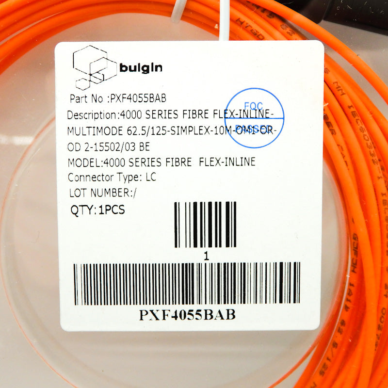 Bulgin 4000 Series 10m LC to LC MultiMode Fiber Optic Cable PXF4055BAB