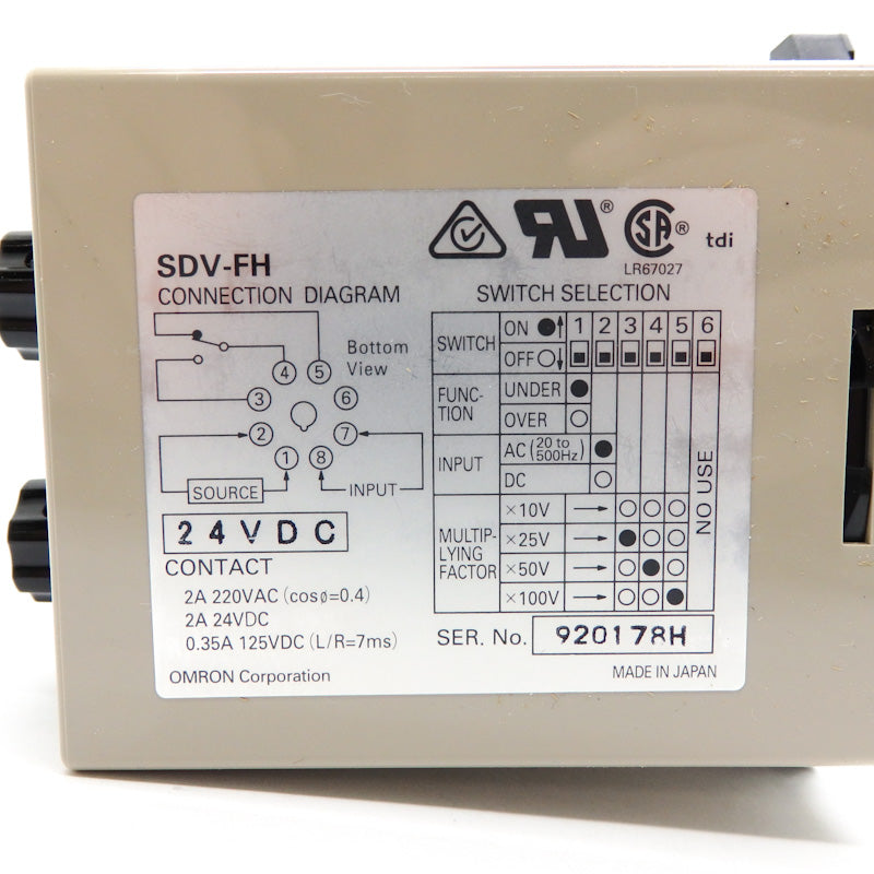 Omron SDV-FH2 DC24 Voltage Sensor