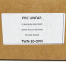 PCB Linear Corrosion Resistant Linear Roller Bearing Pillow Block TWN-20-OPN