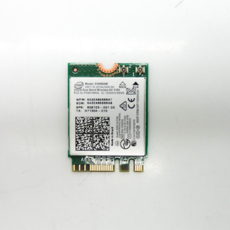 Intel Dual Band Wireless-AC 3165 Model: 3165NGW HP SPS