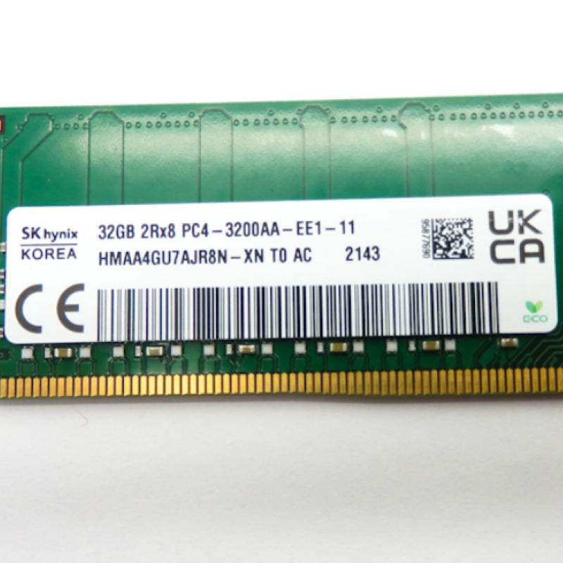 SK Hynix 32GB 2Rx8 PC4-3200AA Server Memory Module HMAA4GU7AJR8N-XN