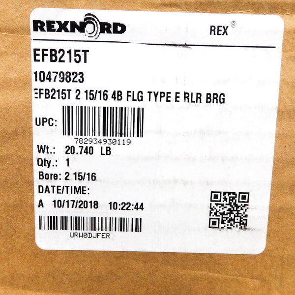 Rexnord 2-15-16" Flange Blocks PT Select Spherical Roller Bearing EFB215T