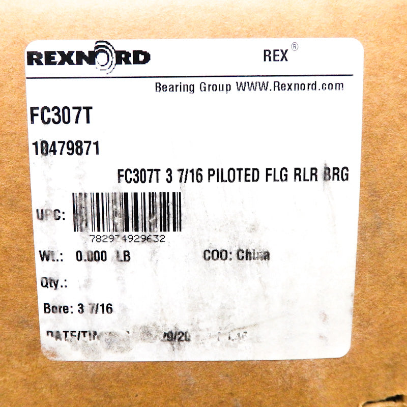 Rexnord Flanged Cartridge Blocks PT Select Spherical Roller Bearings FC307T