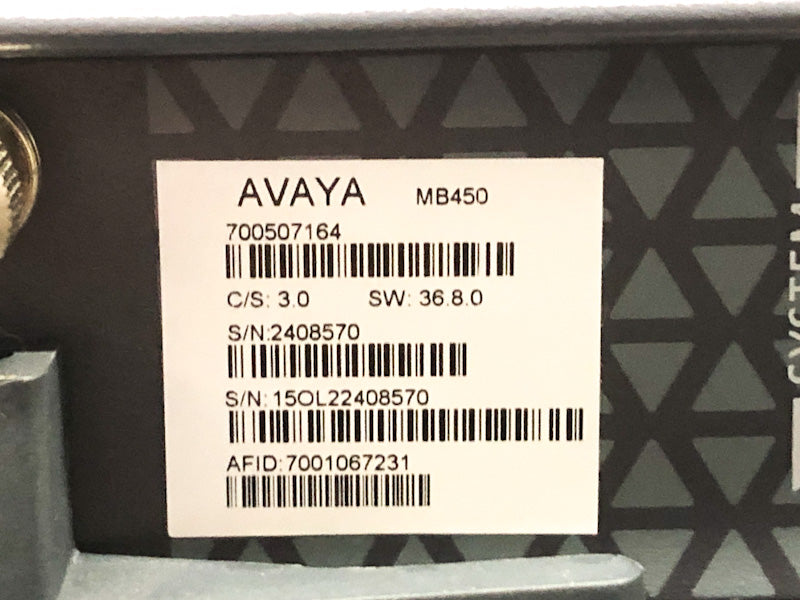 Avaya G450 MP160 Media Gateway 700506956 w/ MB450 Control Card 700507164