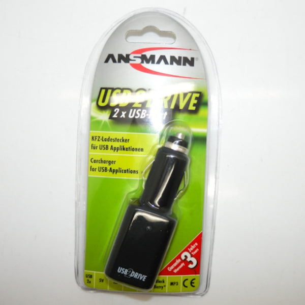 Ansmann 2 Port Carcharger For USB-Applications 5711013