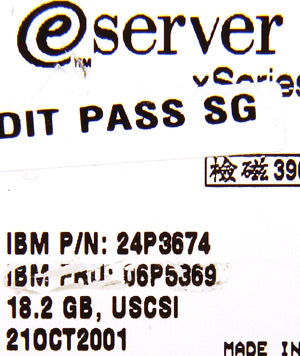 IBM Seagate 18.2 GB 10K SCSI Hard Drive FRU: 06P5369