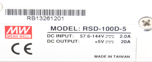 Mean Well 100W  Railway Single Output DC-DC Converter P/N: RSD-100D-5