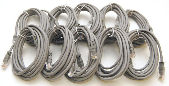 10 Pack of 10 Foot Cat5e Ethernet Patch Cables Cat5 54-272605-01-10